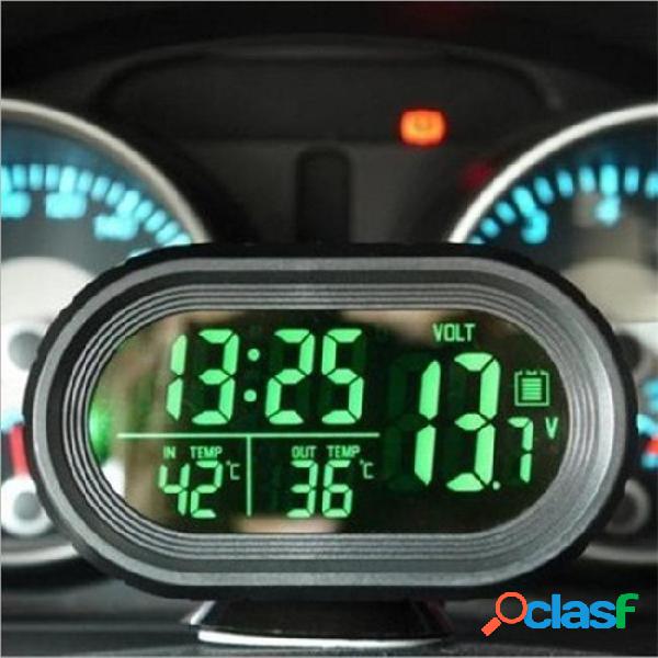 Multi-function car temperature clock voltmeter car