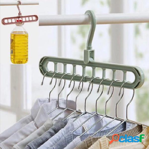 Multi-port support circle clothes hanger clothes drying rack