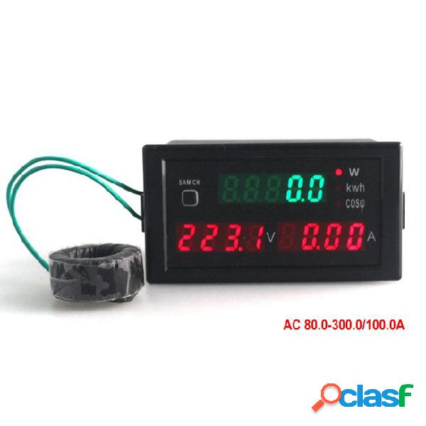 Multifunction volt amp meter ac range 80-300v 0-100a digital