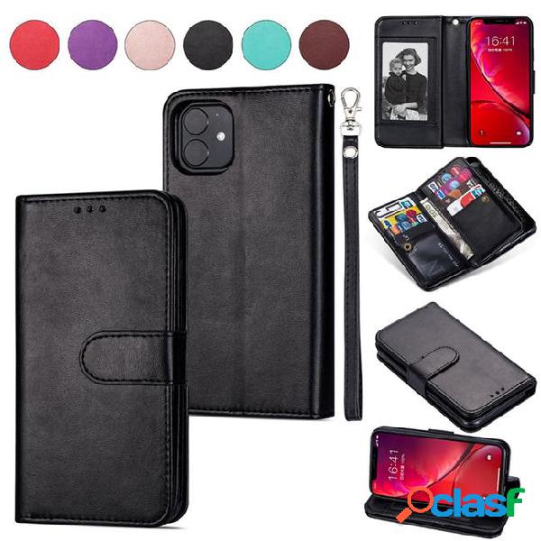 Multifunction wallet leather case for iphone 11 pro max xr
