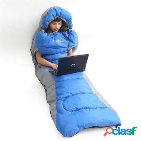 Multifuntional outdoor sleeping bag thermal envelope hooded