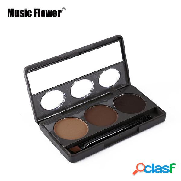 Music flower brand eye makeup eyebrow powder + eyebrow wax