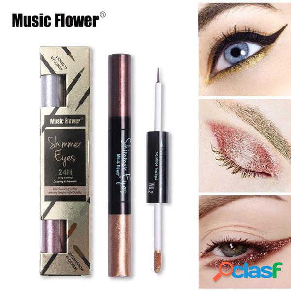Music flower brand glitter metallic liquid eyeshadow + eye