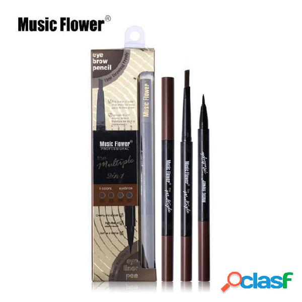 Music flower double-headed automatic makeup does not
