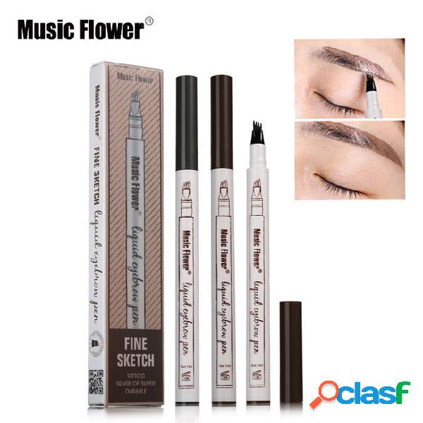 Music flower liquid eyebrow pen music flower 4 heads eyebrow