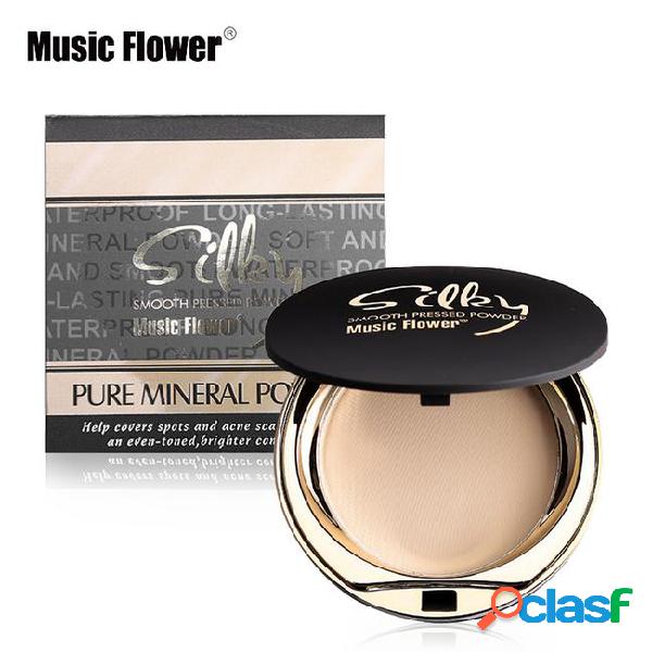 Music flower new fabulous smooth pressed powder face makeup