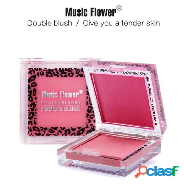 Music flower two-tone blush blush palette matte blusher