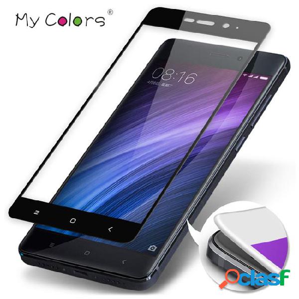 My colors full cover protective glass for xiaomi redmi 4x