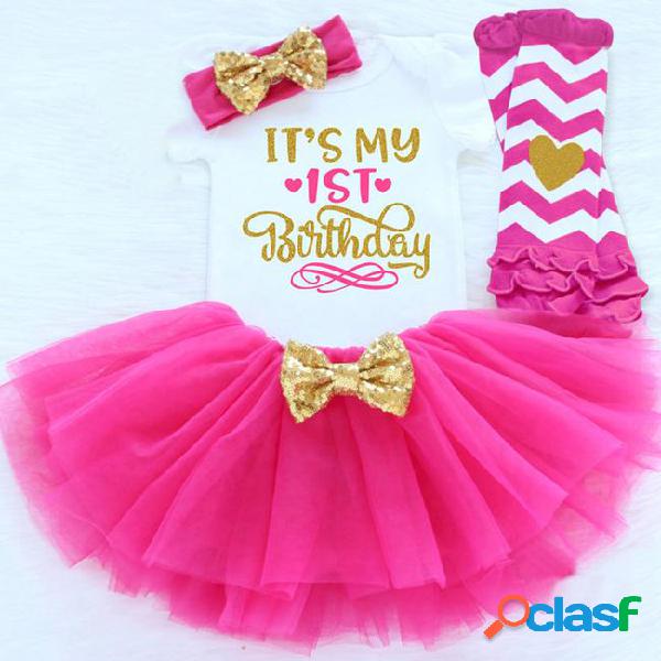 My little girl baby clothing sets 1 year toddler tutu first