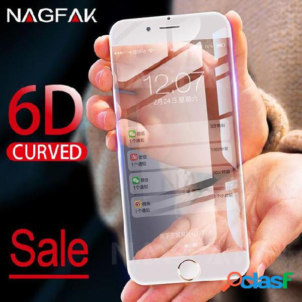 Nagfak 6d curved tempered glass for iphone 7 8 plus 6 6s