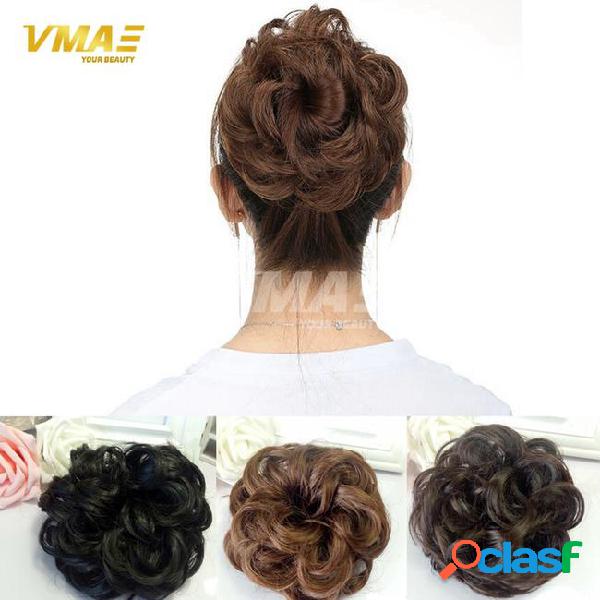 Natural hairpiece chignon synthetic hair donut roller fast