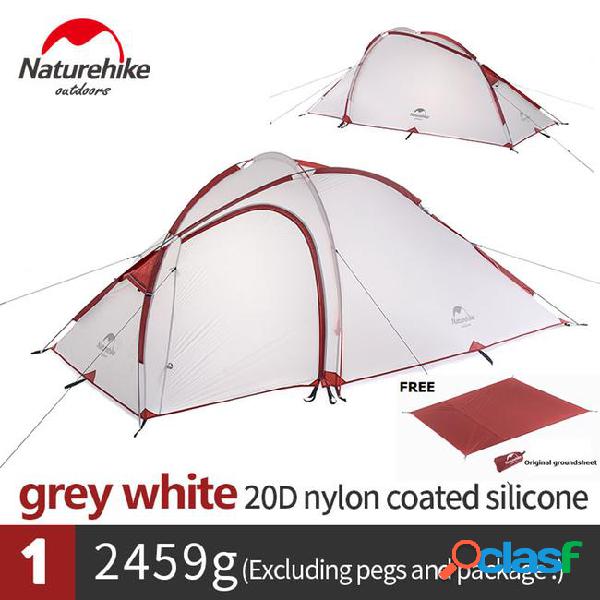 Naturehike hiby family tent 20d silicone fabric waterproof