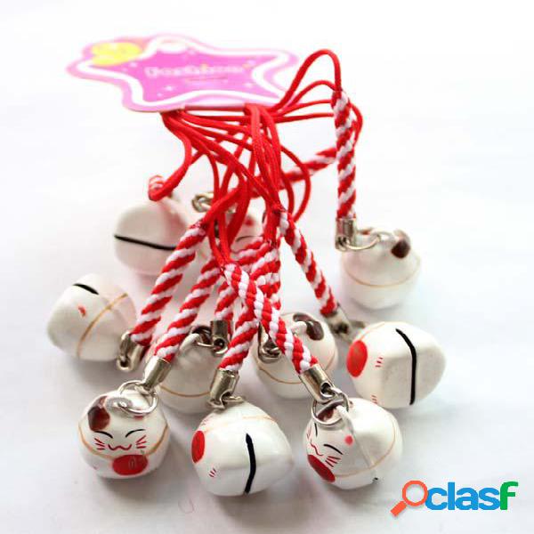 New 100pcs cute white (happiness) maneki neko lucky cat &