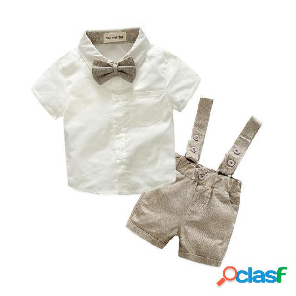 New 2018 summer fashion baby boy clothes gentleman t-shirt