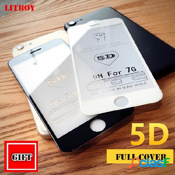 New 5d full cover edge tempered glass for iphone 8 7 6 plus