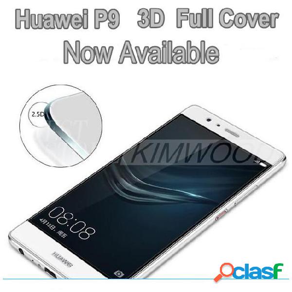 New arrival! huawei p9 full cover 3d curved side tempered