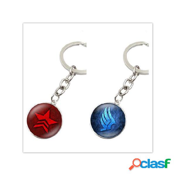 New arrival keychain mass effect glass round dome pendant