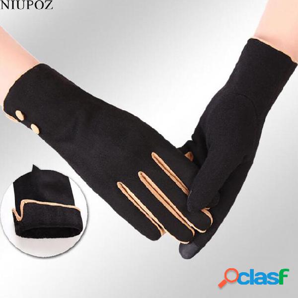 New fashion elegant ladies touch screen warm lace gloves