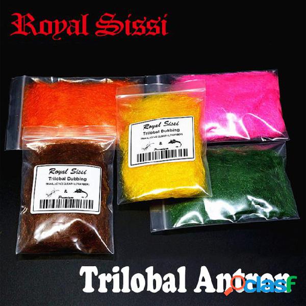 New fly fishing tying 6colors set fly tying trilobal dubbing