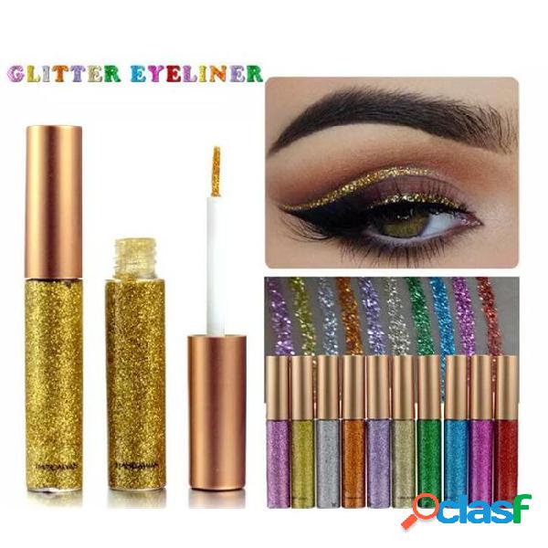 New handaiyan 10 colors liquid glitter eyeliner pencils long