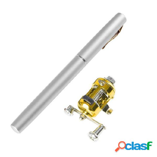 New portable mini pocket fish pen aluminum alloy fishing rod