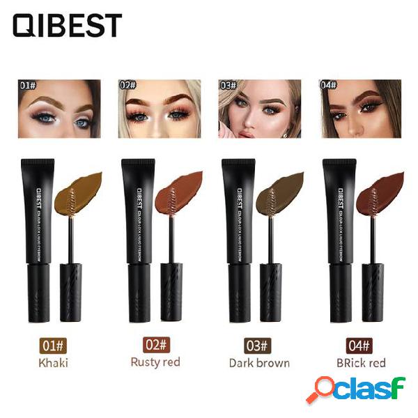 New qibest 4 color eyebrow cream liquid eyebrow pencil easy