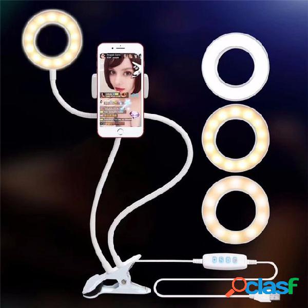 New selfie ring light with lazy bracket for live stream cell
