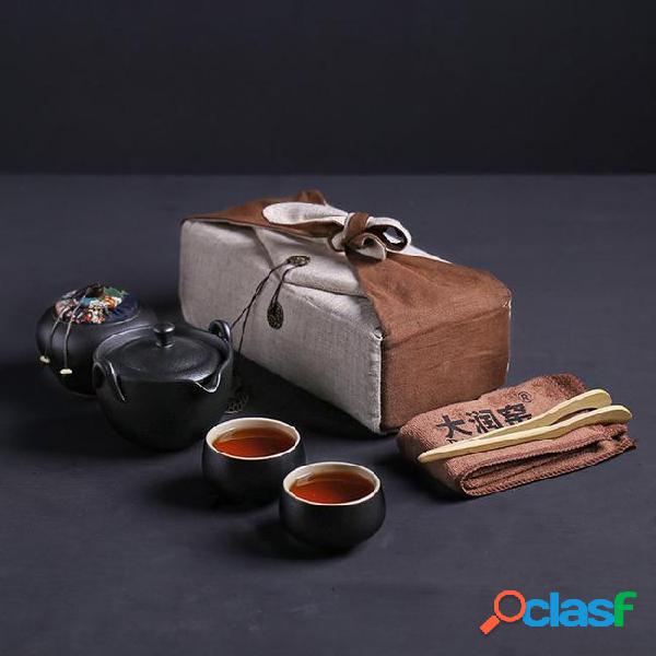 New style travel tea set include 1 pot 2 cup,kung fu gaiwan