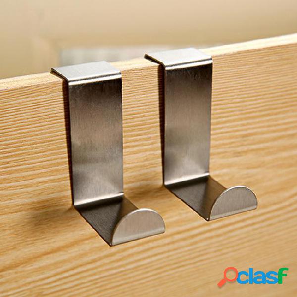 Newest 2pc door hook stainless kitchen cabinet clothes