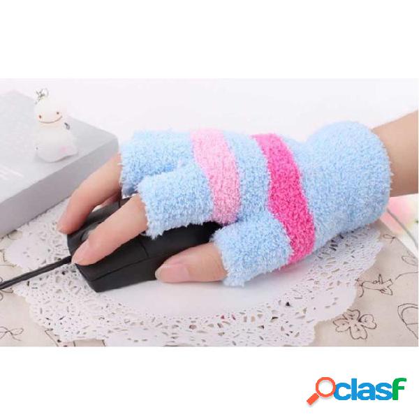 Newly 1 pair usb gloves electric hand warming keep warm