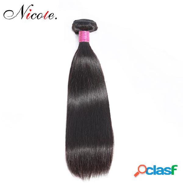 Nico hair brazilian straight hair one bundles natural color