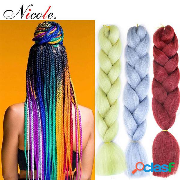 Nicole 24inch omber jumbo braiding crochet hair new style