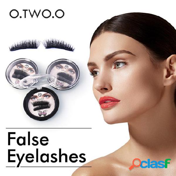 O.two.o 4pcs/pair magnetic eyelashes 3d handmade mink