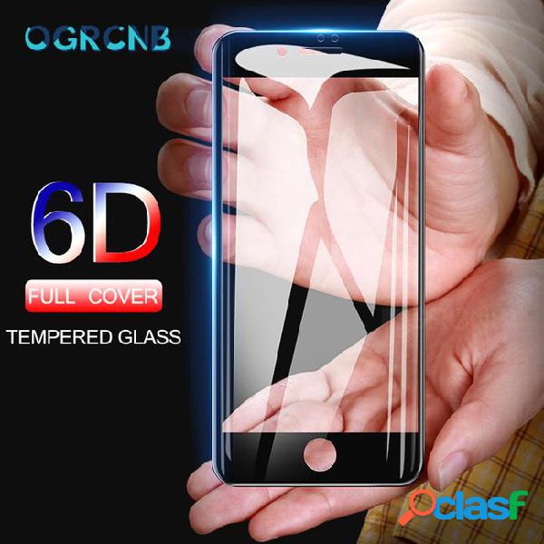 Ogrcnb new 6d tempered glass for iphone 8 7 6 6s plus curved