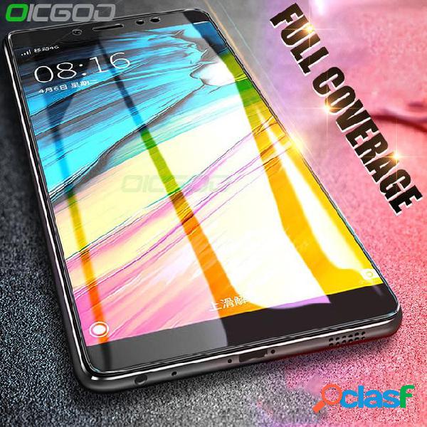 Oicgoo 9h tempered glass for xiaomi redmi 4x 5 plus 5a redmi