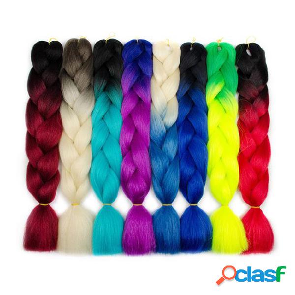 Ombre kanekalon braiding synthetic hair crochet braids twist