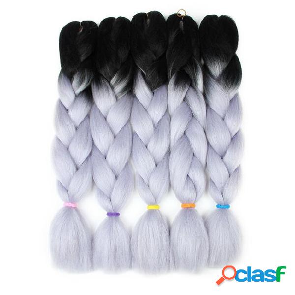 Ombre two one mix colors kanekalon braiding hair synthetic