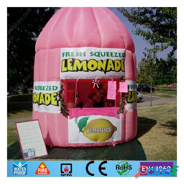 On sale pink inflatable lemonade booth with free banners and