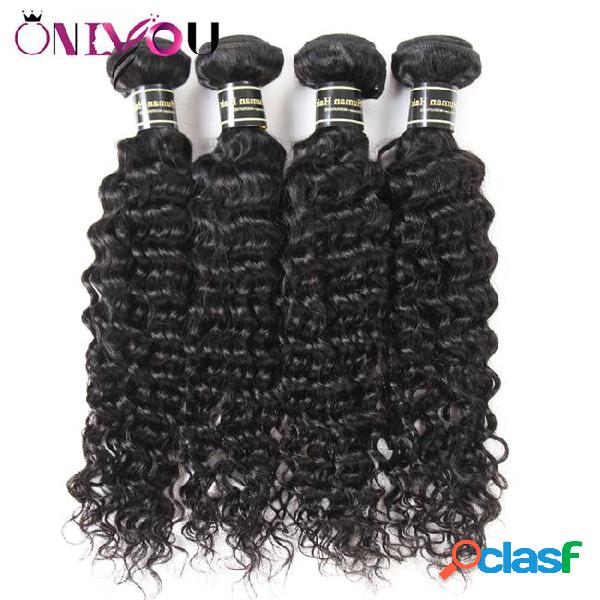 Onlyou hair products 4 bundles brazilian deep wave virgin