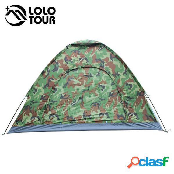 Outdoor 4 person camouflage camping tent beach tourist