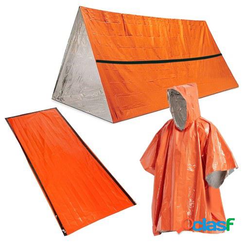 Outdoor Emergency Survival Poncho Waterproof Heat Reflective