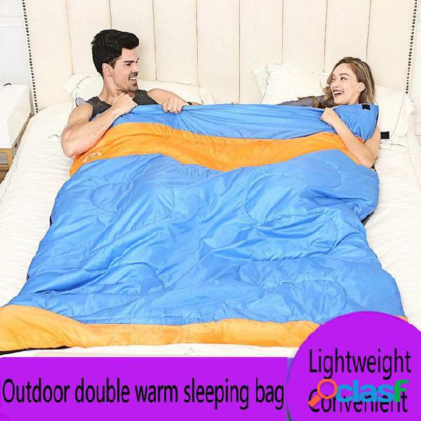 Outdoor double sleeping bag camping hiking portable envelope