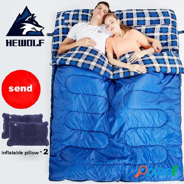 Outdoor double sleeping bag envelope camping hiking portable