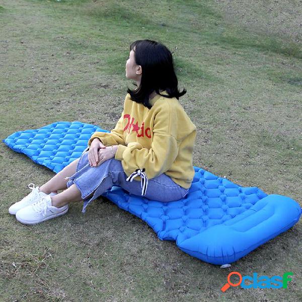 Outdoor inflatable cushion sleeping bag mat fast filling air