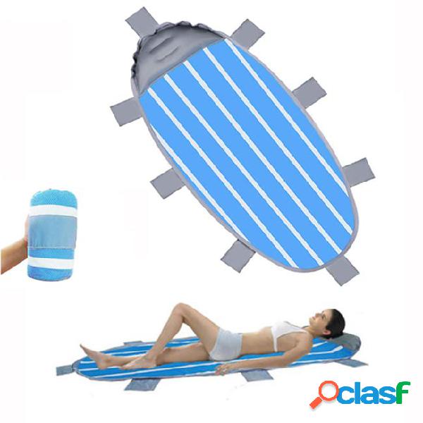Outdoor inflatable pillow beach mat lazy beach mattress