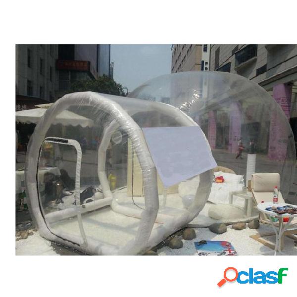 Outdoor inflatable pvc bubble camping tent dome with blower