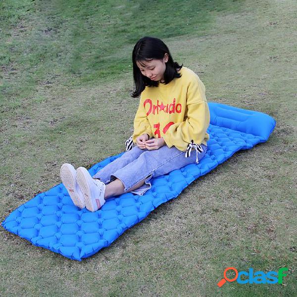 Outdoor inflatable sleeping pad camping mat with pillow air