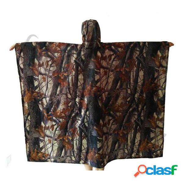 Outdoor military camouflage raincoat rainwear poncho