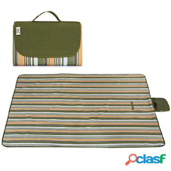 Outdoor picnic beach mat striped portable camping mat