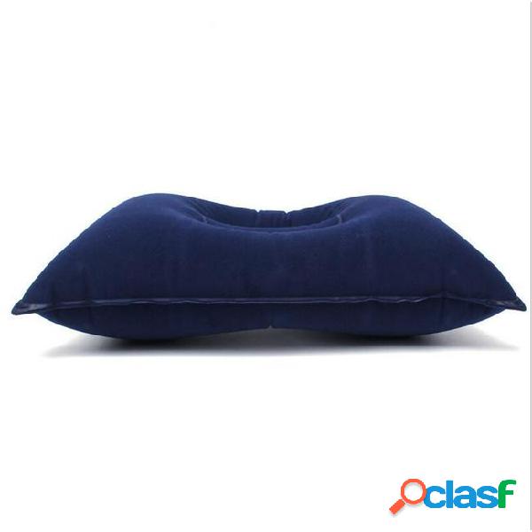 Outdoor portable folding air inflatable pillow double sided